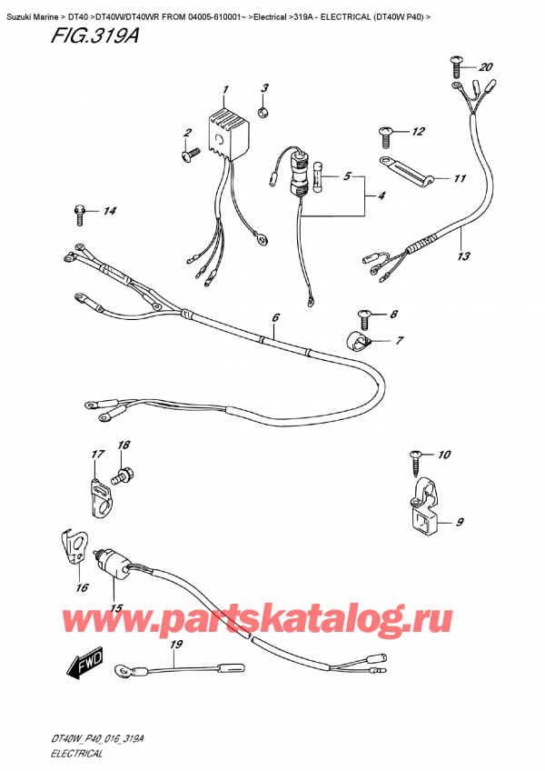   , , Suzuki DT40W S/L FROM 04005-610001~   2016 , Electrical (Dt40W P40)