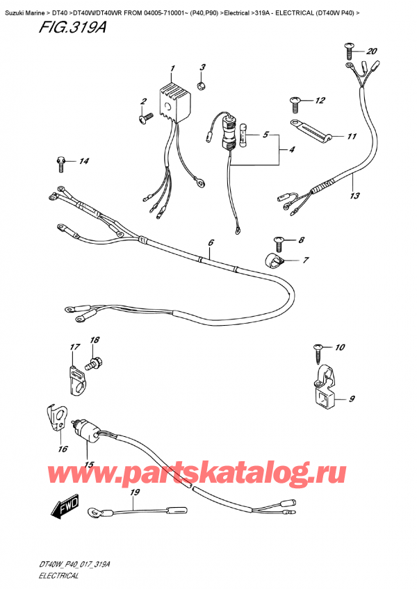   ,    , Suzuki DT40W S / L FROM 04005-710001~ (P40), Electrical (Dt40W  P40)