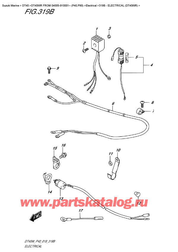 ,    , SUZUKI DT40W RS-RL FROM 04005-910001~ (P40), Electrical  (Dt40Wr)