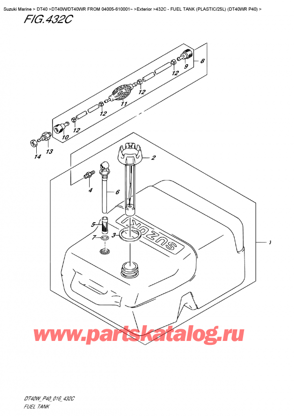  ,   , Suzuki DT40W RS/RL FROM 04005-610001~   2016 ,   ( / 25L) (Dt40Wr P40)