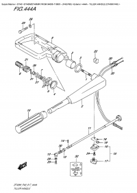 444A  - Tiller  Handle  (Dt40W  P40) (444A -  (Dt40W P40))