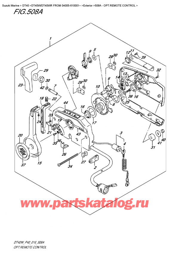  ,    , Suzuki DT40W S/L FROM 04005-610001~   2016 , :   - Opt:remote Control