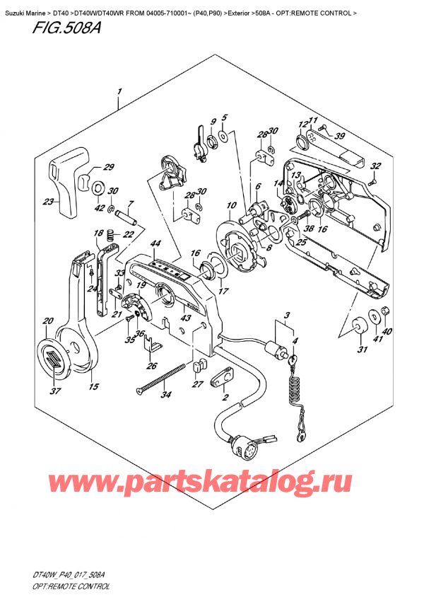 ,   , Suzuki DT40W S / L FROM 04005-710001~ (P40), Opt:remote  Control