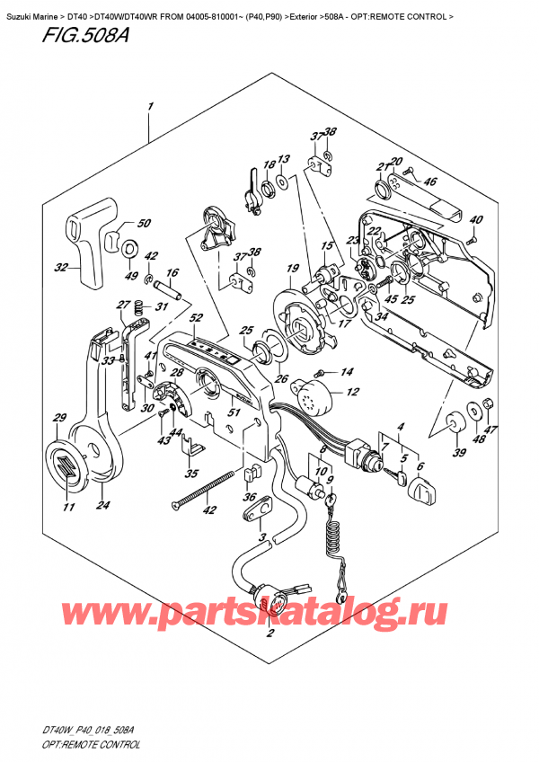 ,   , Suzuki DT40W RS / RL FROM 04005-810001~ (P40), Opt:remote  Control