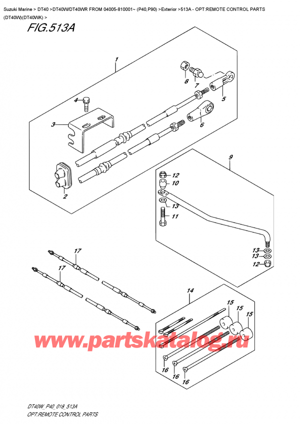 ,   , Suzuki DT40W S/L FROM 04005-810001~ (P40), :     (Dt40W) (Dt40Wk)