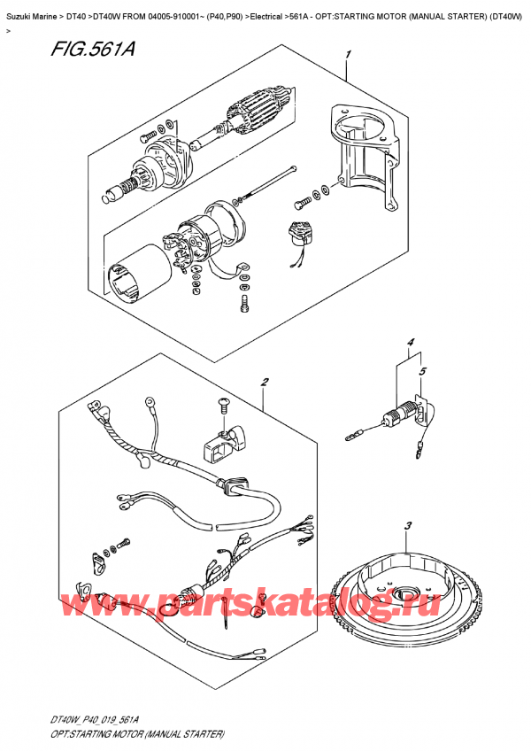  ,   , Suzuki DT40W S-L FROM 04005-910001~ (P40), :  ( ) (Dt40W)