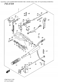 570A  - Opt:tiller  Handle  (Dt40Wr  P40) (570A - :  (Dt40Wr P40))