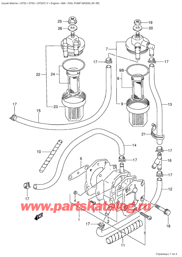  ,    , SUZUKI Suzuki DT55TC V, Fuel Pump (Model:95~99)