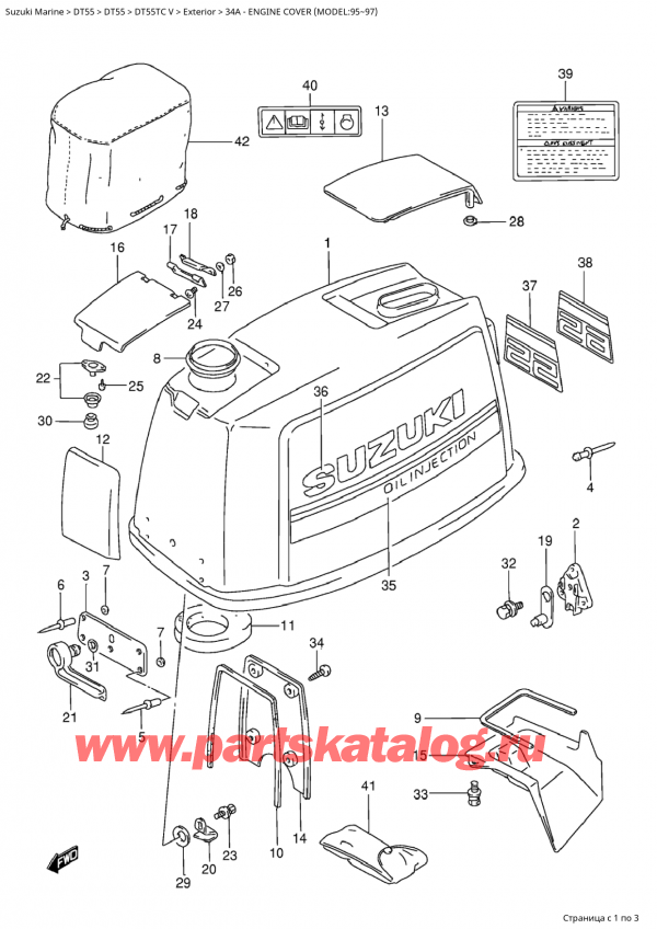  ,   , Suzuki Suzuki DT55TC V  1998 ,   () (Model: 95~97)