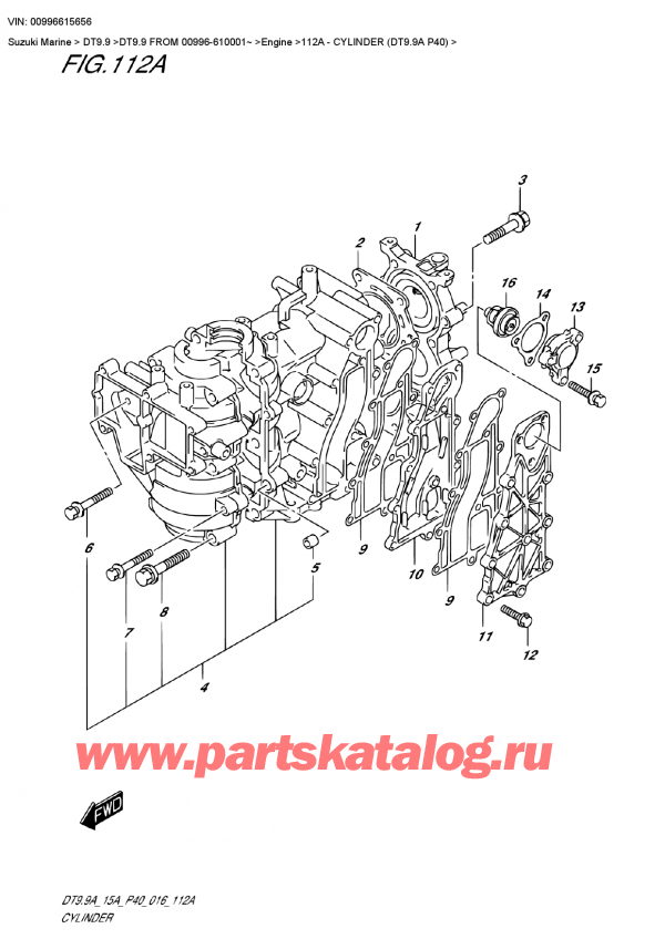  ,   , SUZUKI DT9.9 FROM 00996-610001~   2016 ,  (Dt9.9A P40)