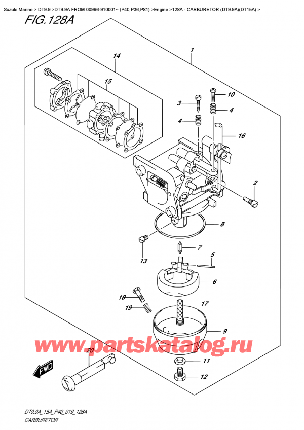   ,   , Suzuki DT9.9A S FROM 00996-910001~ (P40)  2019 ,  (Dt9.9A) (Dt15A)