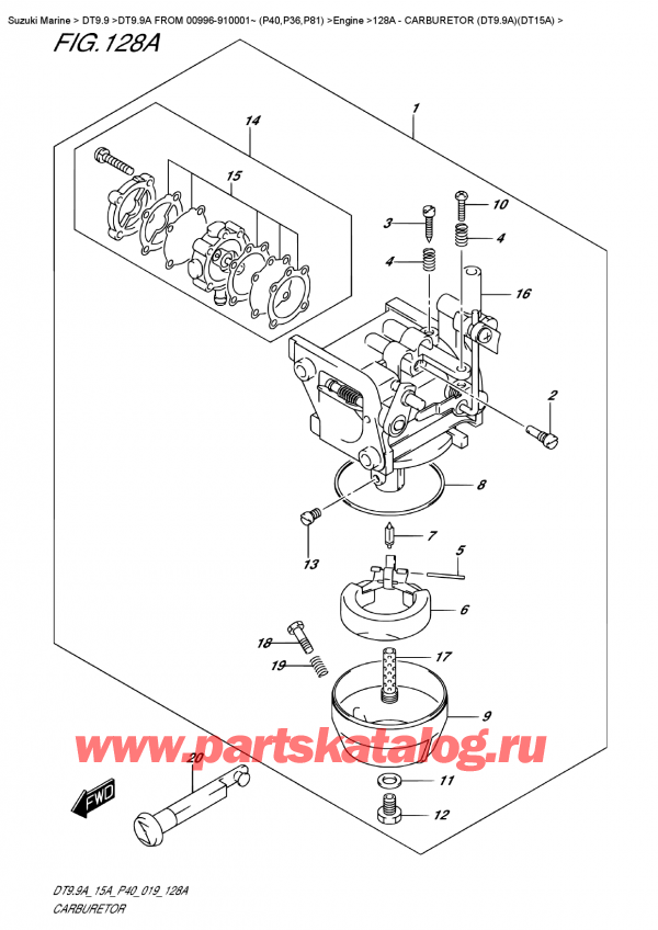 ,  , SUZUKI DT9.9A S FROM 00996-910001~ (P40)  2019 ,  (Dt9.9A) (Dt15A)