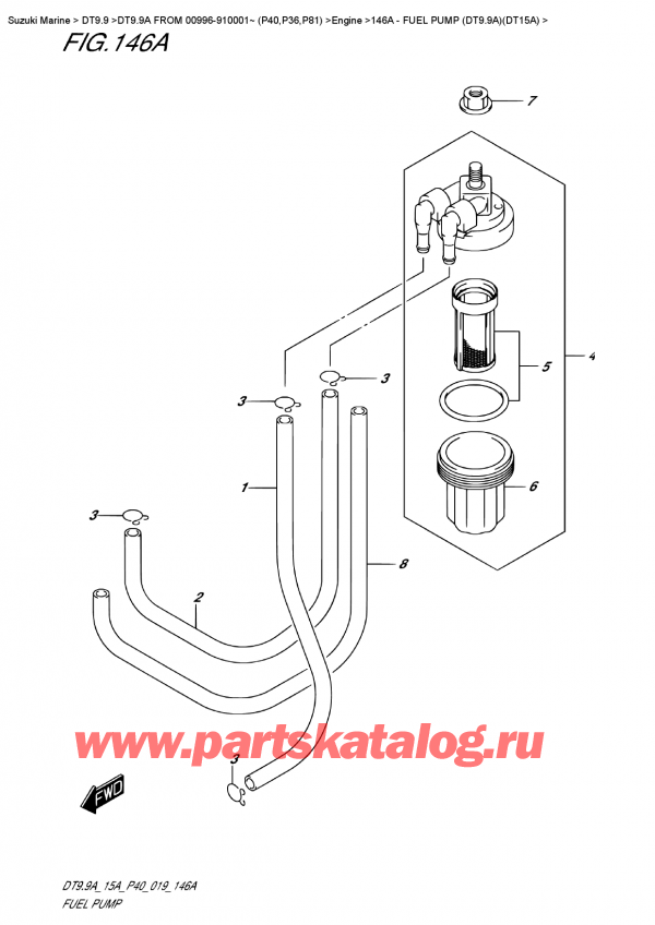  ,    , Suzuki DT9.9A S FROM 00996-910001~ (P40)  2019 ,   (Dt9.9A) (Dt15A) / Fuel Pump  (Dt9.9A)(Dt15A)