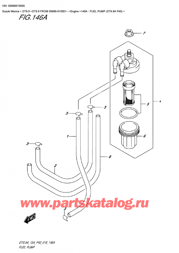   ,   , Suzuki DT9.9 FROM 00996-610001~ , Fuel Pump (Dt9.9A P40)