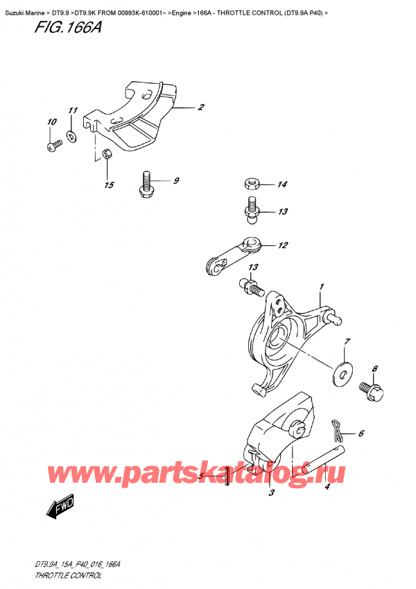 ������ �������������, �� ��������� �������� ���������, Suzuki DT9.9AK FROM 00993K-610001~  ������ 2016 ����, ���������� ��������� (Dt9.9A P40)
