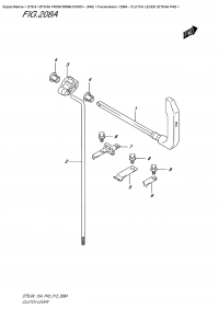208A  -  Clutch Lever  (Dt9.9A  P40) (208A -   (Dt9.9A P40))