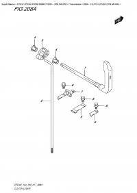 208A  - Clutch  Lever  (Dt9.9A  P40) (208A -   (Dt9.9A P40))