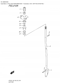 210A - Shift Rod (Dt9.9A P40) (210A -   (Dt9.9A P40))