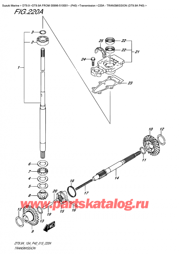 ��������� ��������, , ������ DT9.9A S FROM 00996-510001~ (P40) , Transmission (Dt9.9A  P40)