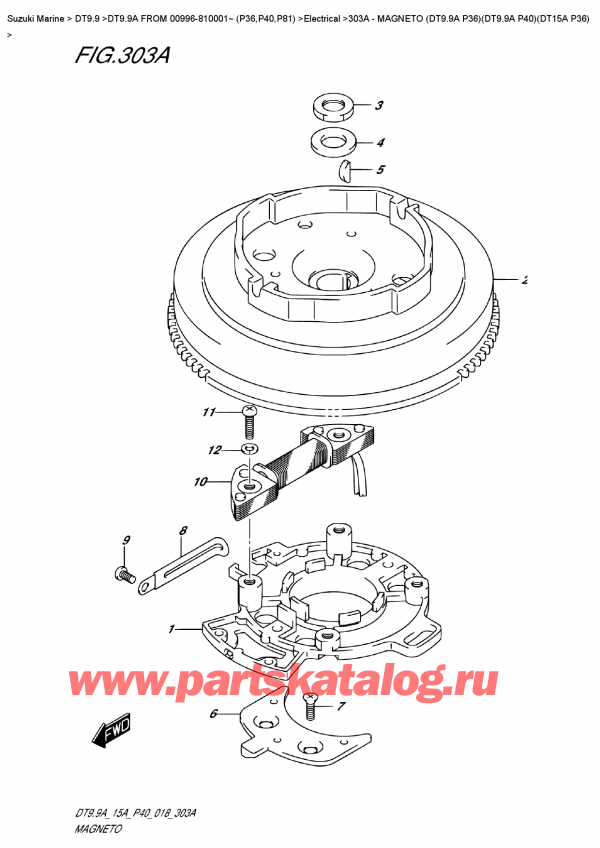  ,  , SUZUKI DT9.9A S FROM 00996-810001~ (P40)  2018 , Magneto  (Dt9.9A  P36)(Dt9.9A  P40)(Dt15A  P36)