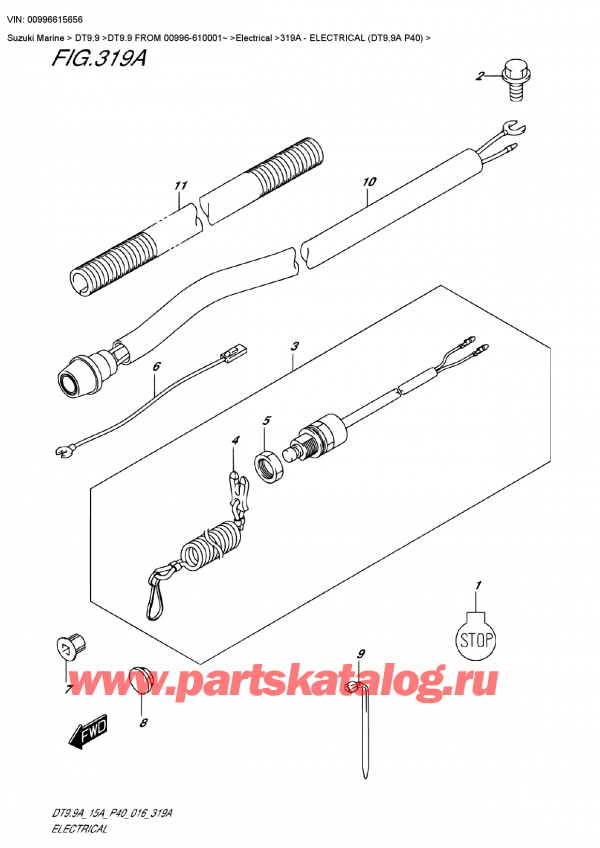  ,   , SUZUKI DT9.9 FROM 00996-610001~ ,  (Dt9.9A P40)