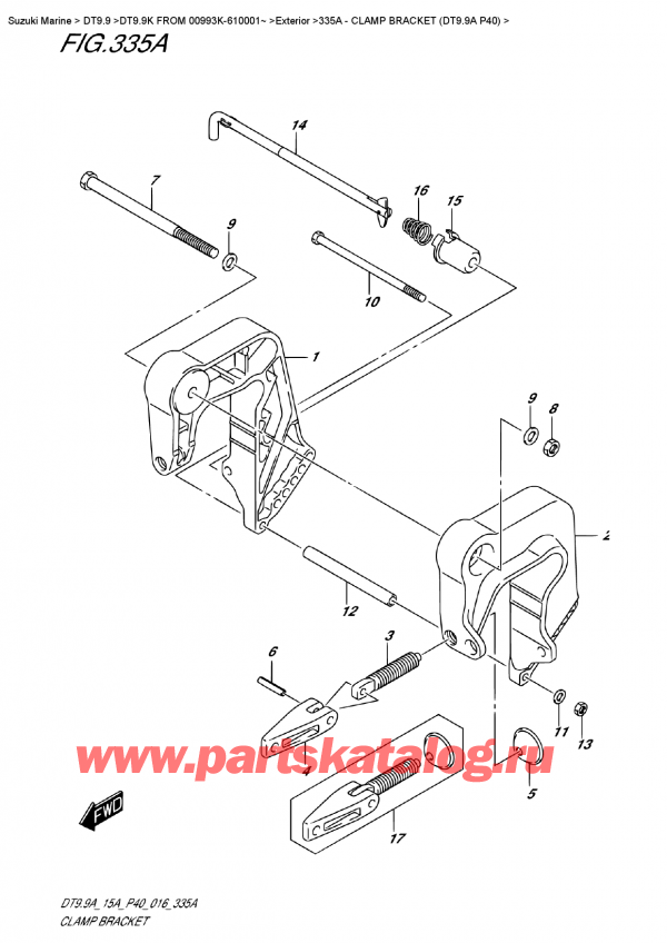   ,   , Suzuki DT9.9AK FROM 00993K-610001~ ,   (Dt9.9A P40)