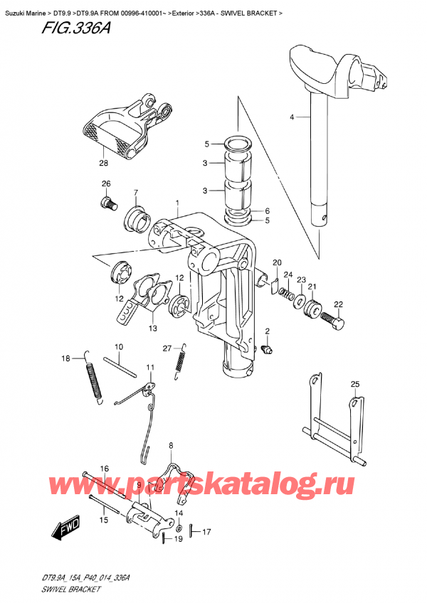  ,  , Suzuki DT9.9A  FROM 00996-410001~ , Swivel  Bracket