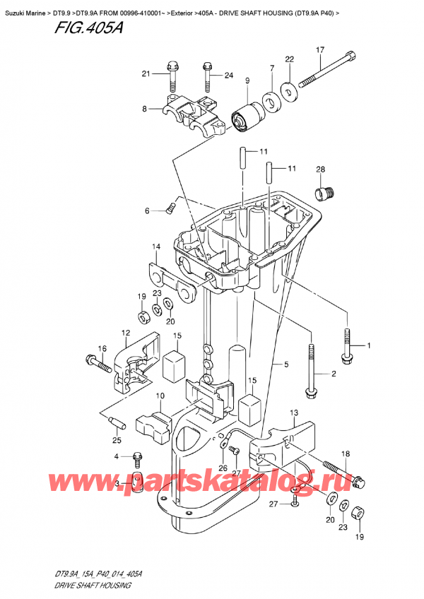   ,   ,  DT9.9A  FROM 00996-410001~ , Drive  Shaft  Housing (Dt9.9A  P40)