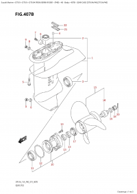 407B - Gear Case (Dt9.9A:p40,Dt15A:p40) (407B -    (Dt9.9A: p40, Dt15A: p40))