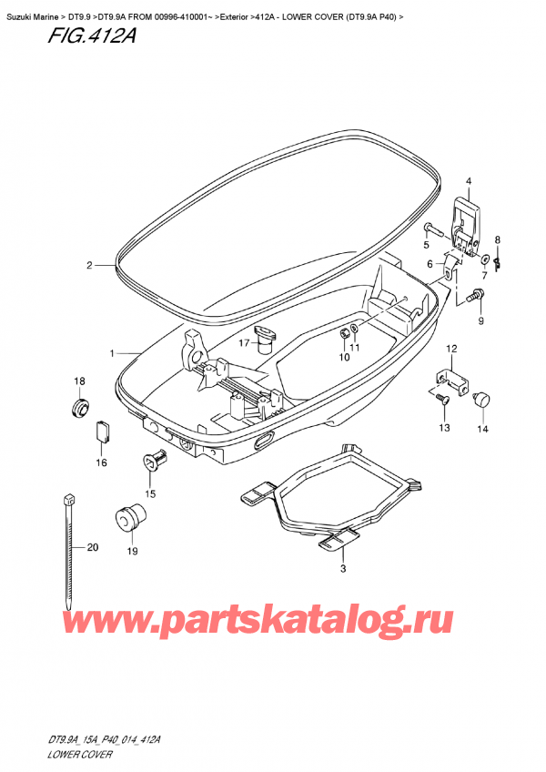  ,    , Suzuki DT9.9A  FROM 00996-410001~   2014 , Lower  Cover  (Dt9.9A P40) /    (Dt9.9A P40)