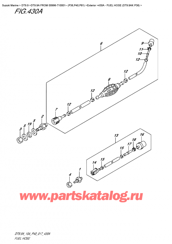 ��������, �� �������� �����, ������ DT9.9A S/L  FROM 00996-710001~ (P40)  , ��������� ����� (Dt9.9Ak P36)