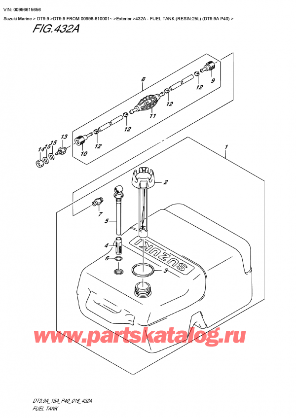  , ,  DT9.9 FROM 00996-610001~ ,   (Resin: 25L) (Dt9.9A P40) / Fuel Tank (Resin:25L) (Dt9.9A P40)