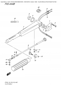 444B  -  Tiller Handle  (Dt9.9A  P40)(Dt15A  P40) (444B -  (Dt9.9A P40) (Dt15A P40))