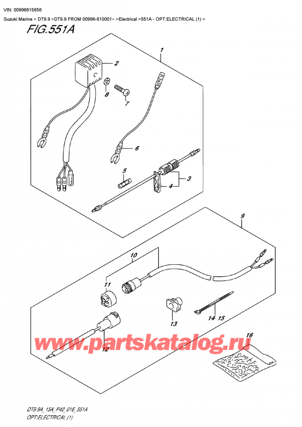 ,  , Suzuki DT9.9 FROM 00996-610001~ , Opt:electrical (1)