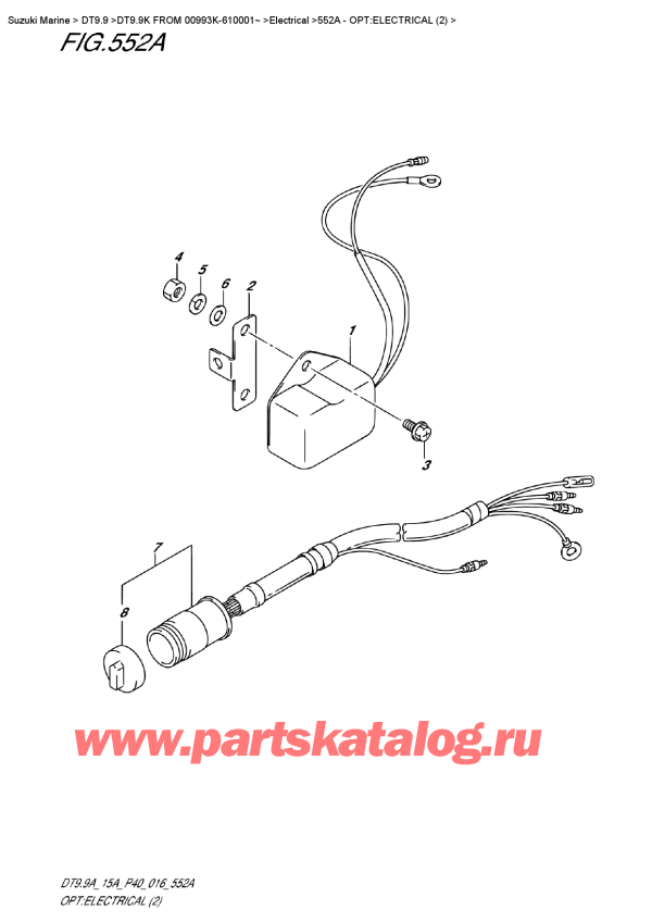 ,   , Suzuki DT9.9AK FROM 00993K-610001~ , Opt:electrical (2) / :  (2)