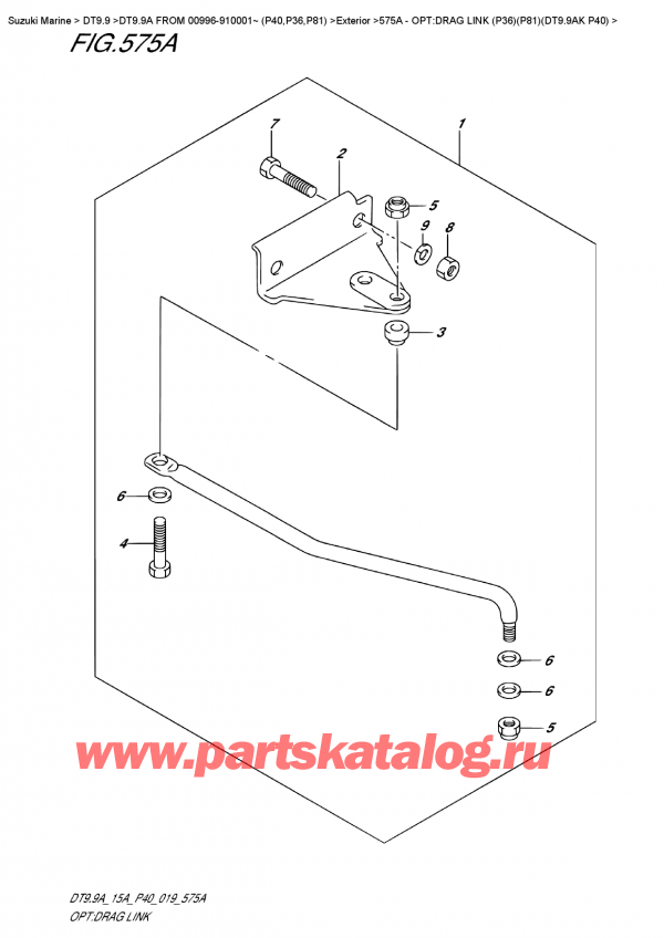  ,   , Suzuki DT9.9A S FROM 00996-910001~ (P40), Opt:drag  Link  (P36)(P81)(Dt9.9Ak  P40)