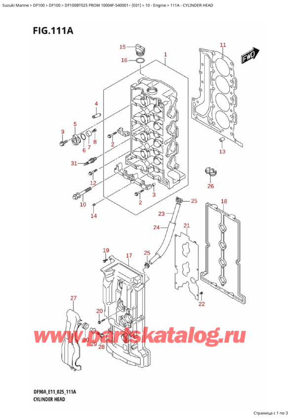 , , Suzuki DF100B TL / TX FROM 10004F-540001~ (E01 025)  2025 ,   