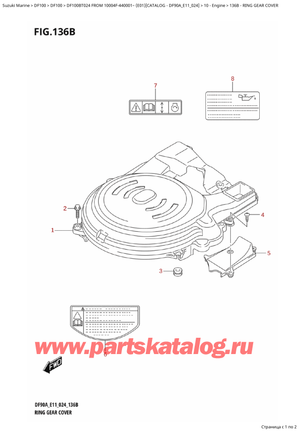 ,   , Suzuki   DF100B TL / TX FROM 10004F-440001~  (E01 024),   