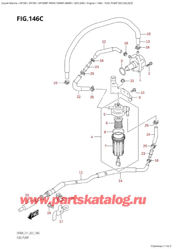   ,   , Suzuki Suzuki DF100B TL / TX FROM 10004F-340001~  (E01) - 2023  2023 ,   (021, 022, 023)