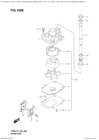 160E  -  Water  Pump  (L-Transom:df100B:e01) (160E -   (L-Transom: df100B: e01))
