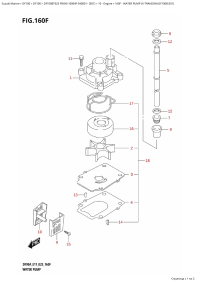 160F - Water Pump  (X-Transom:df100B:e01) (160F -   (X-Transom: df100B: e01))