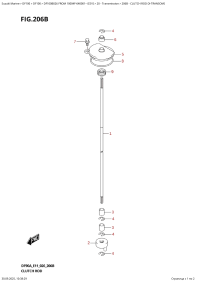 206B  -  Clutch  Rod  (X-Transom) (206B -   (X-Transom))