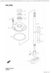 210A - Shift Rod (Df140Bt,Df115Bt,Df115Bss,Df100C) (210A -   (Df140Bt, Df115Bt, Df115Bss, Df100C))