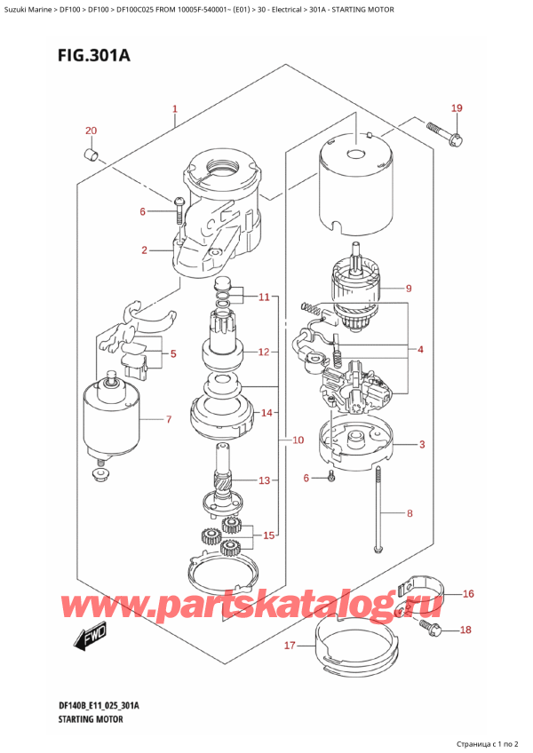  ,   , Suzuki DF100C TL / TX FROM 10005F-540001~ (E01 025),  