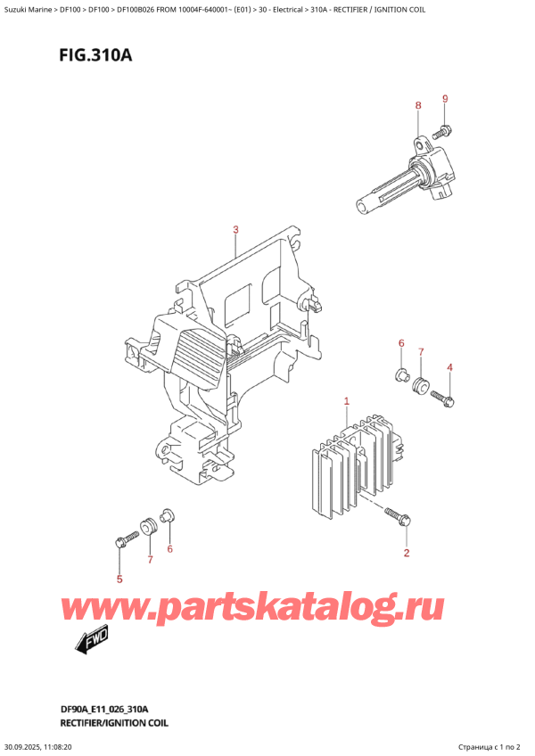  , , Suzuki DF100B TL / TX FROM 10004F-640001~ (E01 026),  /   / Rectifier  /  Ignition  Coil