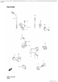 315A - Sensor (Df70A,Df75A,Df70Ath,Df80A,Df90A,Df90Ath, (315A - Датчик (Df70A, Df75A, Df70Ath, Df80A, Df90A, Df90Ath,)