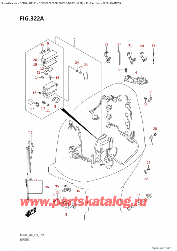   ,  , Suzuki Suzuki DF100C TL / TX FROM 10005F-340001~  (E01 023),  