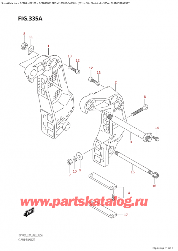  ,   , Suzuki Suzuki DF100C TL / TX FROM 10005F-340001~  (E01 023),  