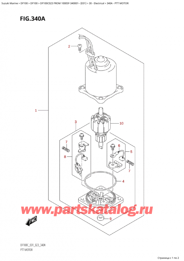 ,   , SUZUKI Suzuki DF100C TL / TX FROM 10005F-340001~  (E01 023)  2023 , Ptt Motor