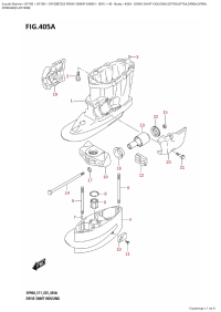 405A - Drive Shaft Housing (Df70A,Df75A,Df80A,Df90A, (405A - Корпус вала передачи (Df70A, Df75A, Df80A, Df90A,)